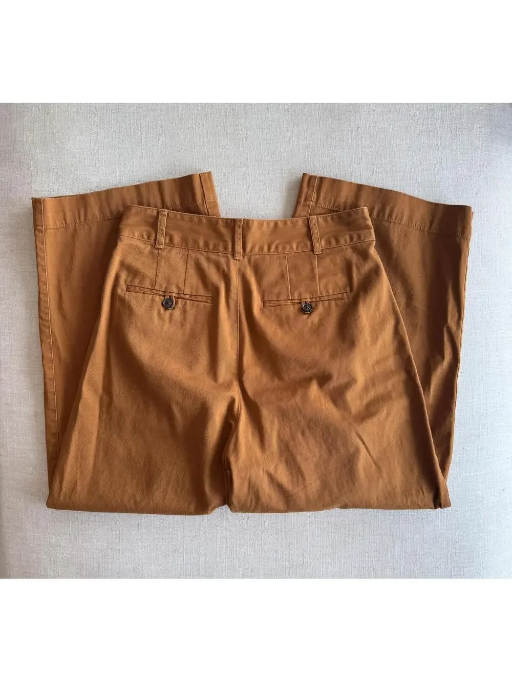 Madewell Wide Leg Pleated Pants Burnt Orange Size 4